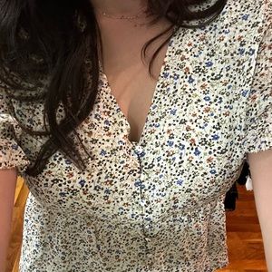 Madewell floral blouse